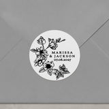 Magnolia Floral Wedding Sticker - XOXOKristen