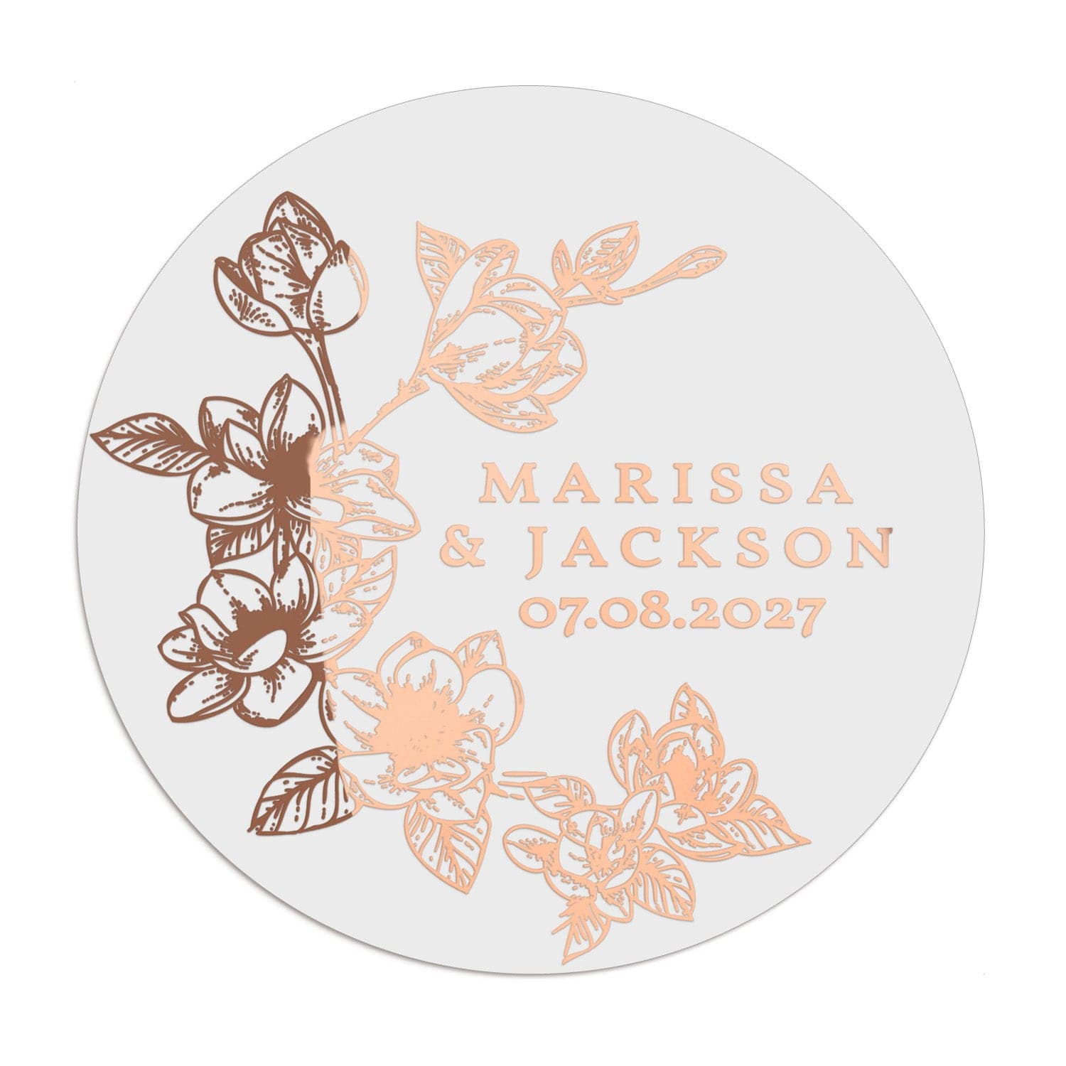 Magnolia Floral Wedding Sticker - XOXOKristen