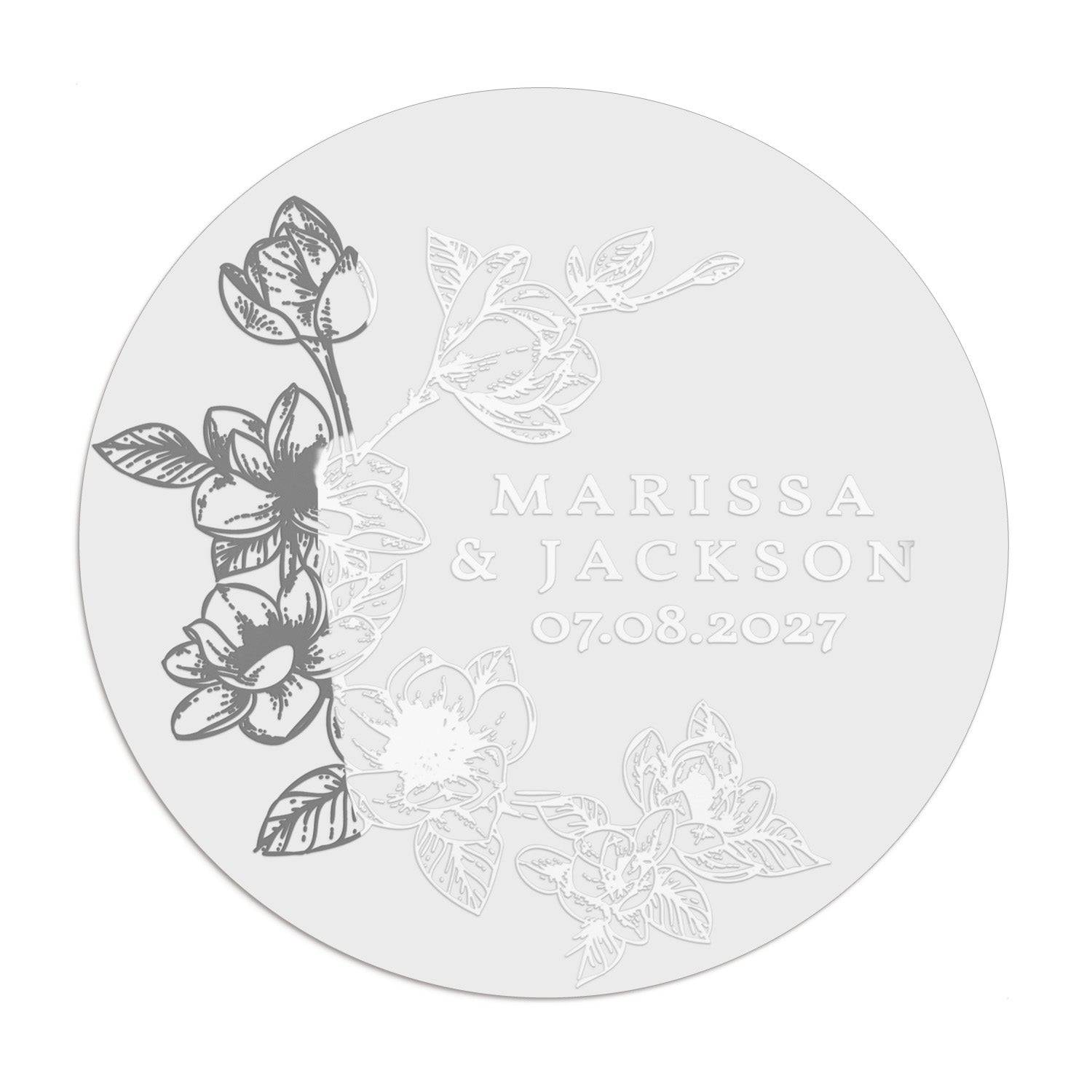Magnolia Floral Wedding Sticker - XOXOKristen