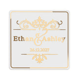 Royal Ornament Clear Wedding Sticker