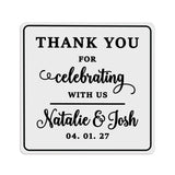 Thank You For Celebrating With Us Wedding Sticker