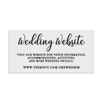 XOXOKristen black print wedding website sticker, personalized wedding website info label for invitations and stationery - XOXOKristen