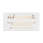XOXOKristen gold foil wedding website sticker, elegant custom website info label for stationery and envelopes - XOXOKristen
