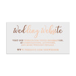 XOXOKristen rose gold foil wedding website sticker, personalized wedding website label for invitation inserts and cards - XOXOKristen