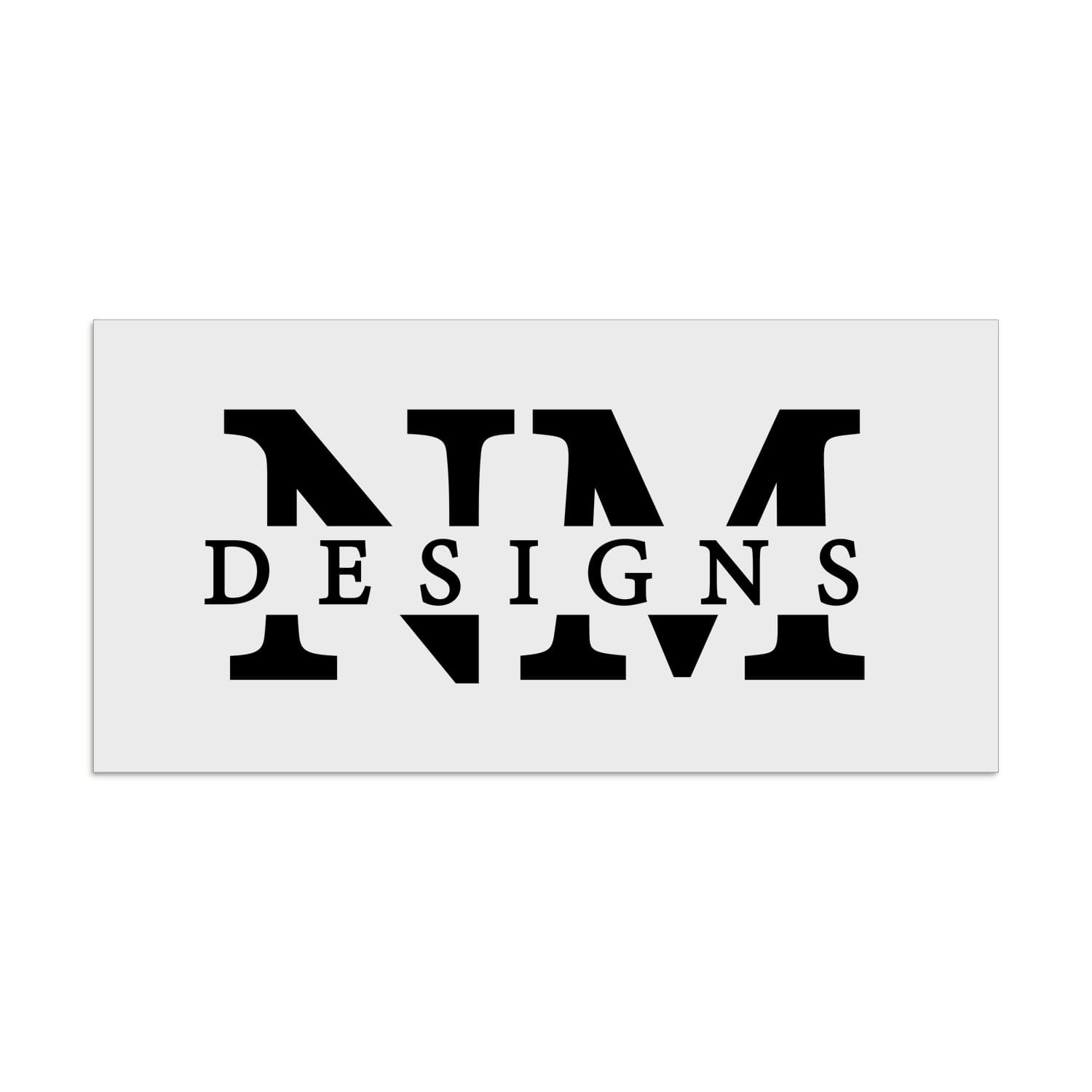 Rectangular branding label featuring bold oversized block serif initials with smaller thin serif letters layered inside, printed in black on white – XOXOKristen.