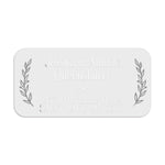 XOXOKristen return address label with laurel motifs and classic serif names, printed in modern rose gold foil on premium PVC vinyl - XOXOKristen