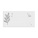 XOXOKristen personalized silver foil return address label with botanical motif and calligraphy text, glossy clear mailing sticker - XOXOKristen