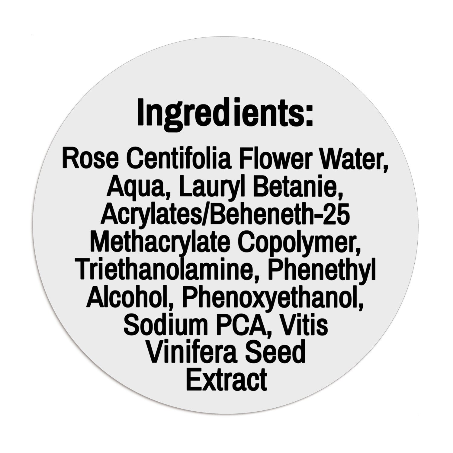 Round Product Ingredients Stickers - XOXOKristen