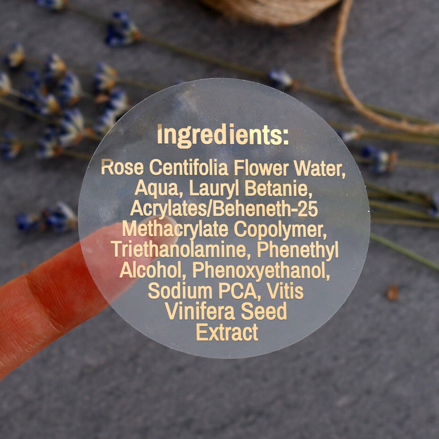 Round Product Ingredients Stickers - XOXOKristen
