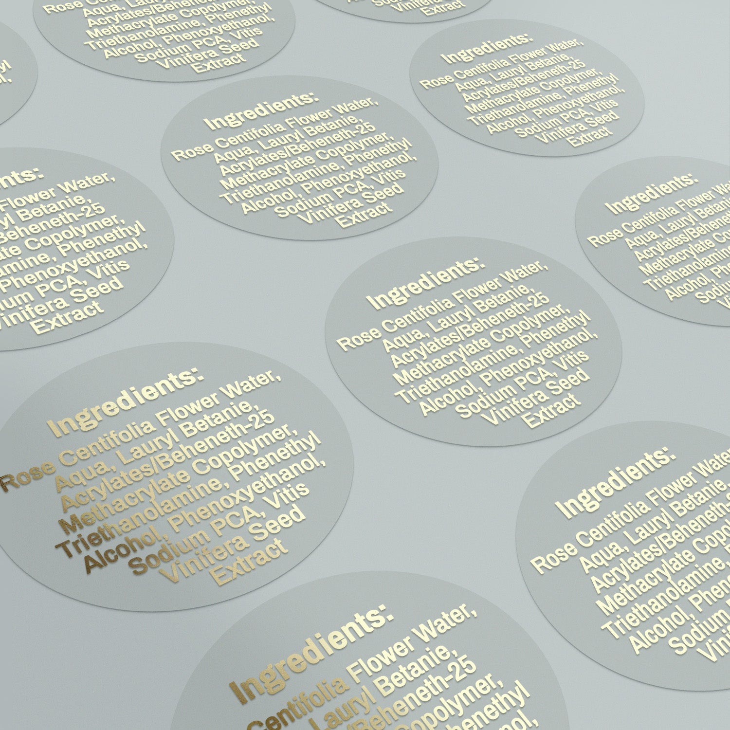 Round Product Ingredients Stickers - XOXOKristen