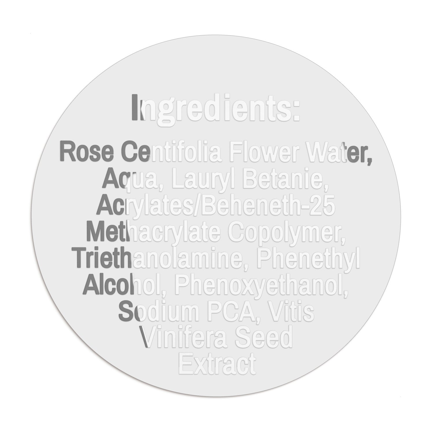 Round Product Ingredients Stickers - XOXOKristen