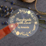 Floral Handmade with Love Stickers - XOXOKristen