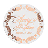 Floral Border Baptism Favor Stickers - XOXOKristen