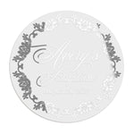 Floral Border Baptism Favor Stickers - XOXOKristen