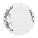 Floral Border Baptism Favor Stickers - XOXOKristen
