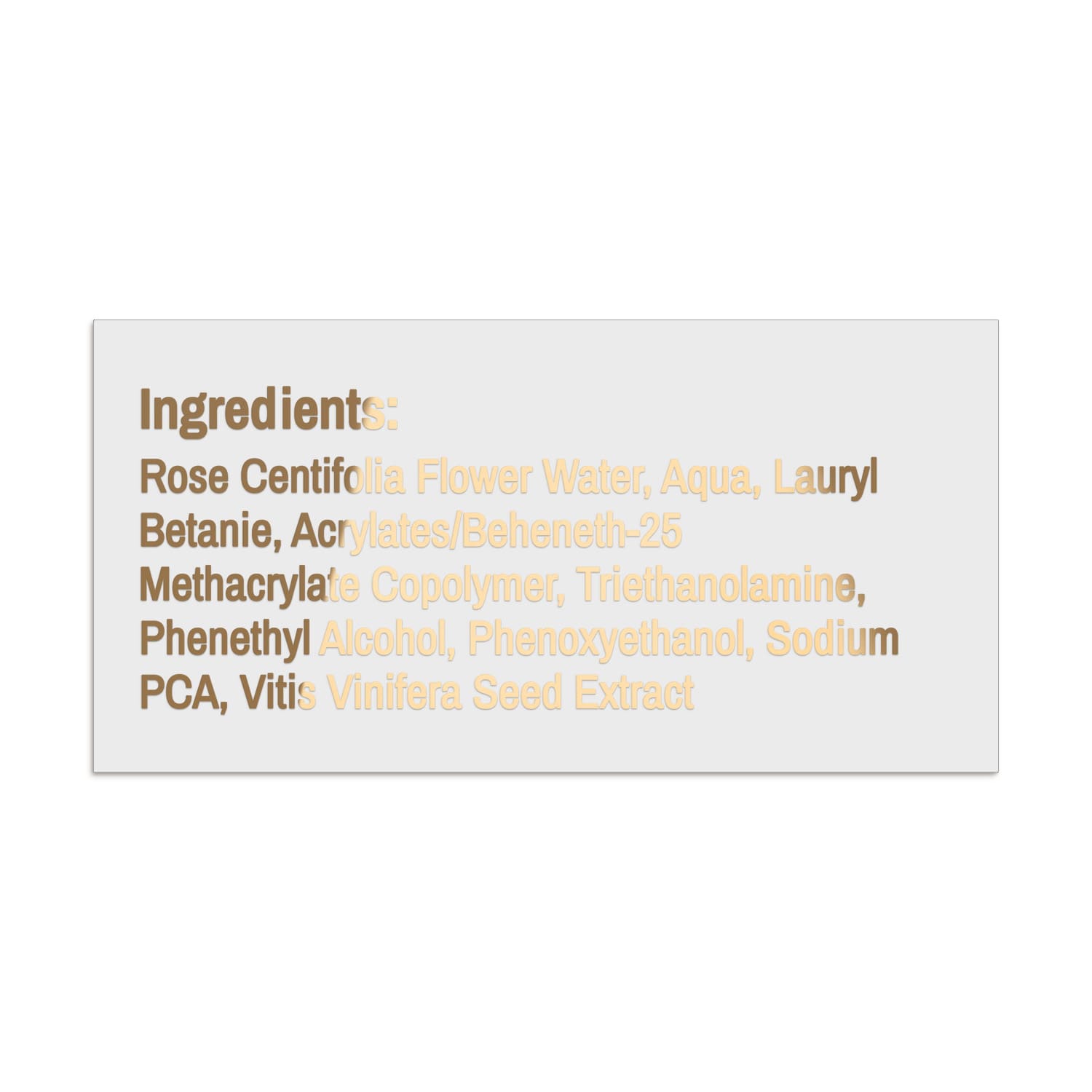 XOXOKristen ingredient list sticker sticker 2 x 1 inch rectangular in metallic gold foil, customizable for cosmetics, food jars, and handmade products - XOXOKristen
