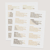 Small Ingredients Product Labels