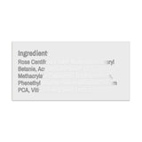 XOXOKristen silver foil ingredient list label, waterproof and oil-resistant, applied on product containers for professional branding - XOXOKristen
