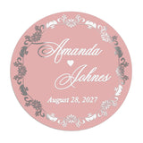 Custom Colorful Gold Foiled Wedding Sticker