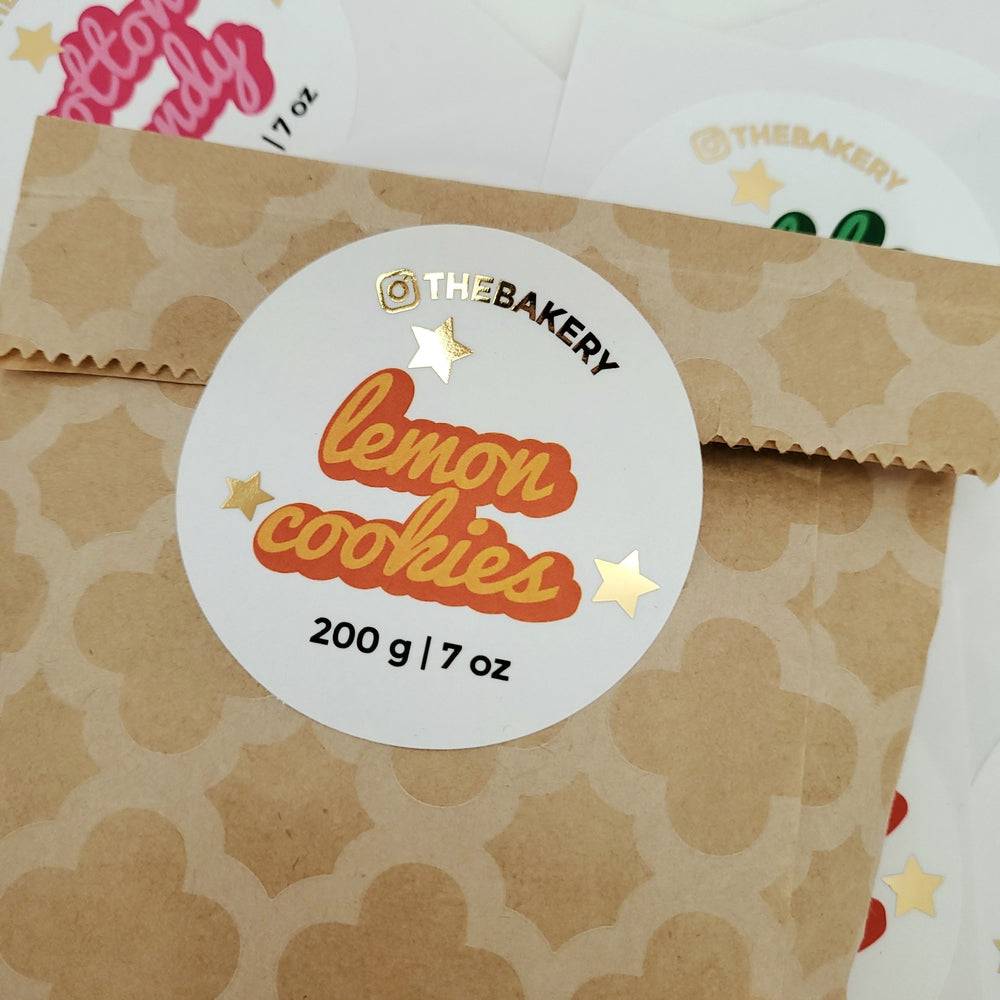 Gold Foiled Business Packaging Retro Labels - XOXOKristen