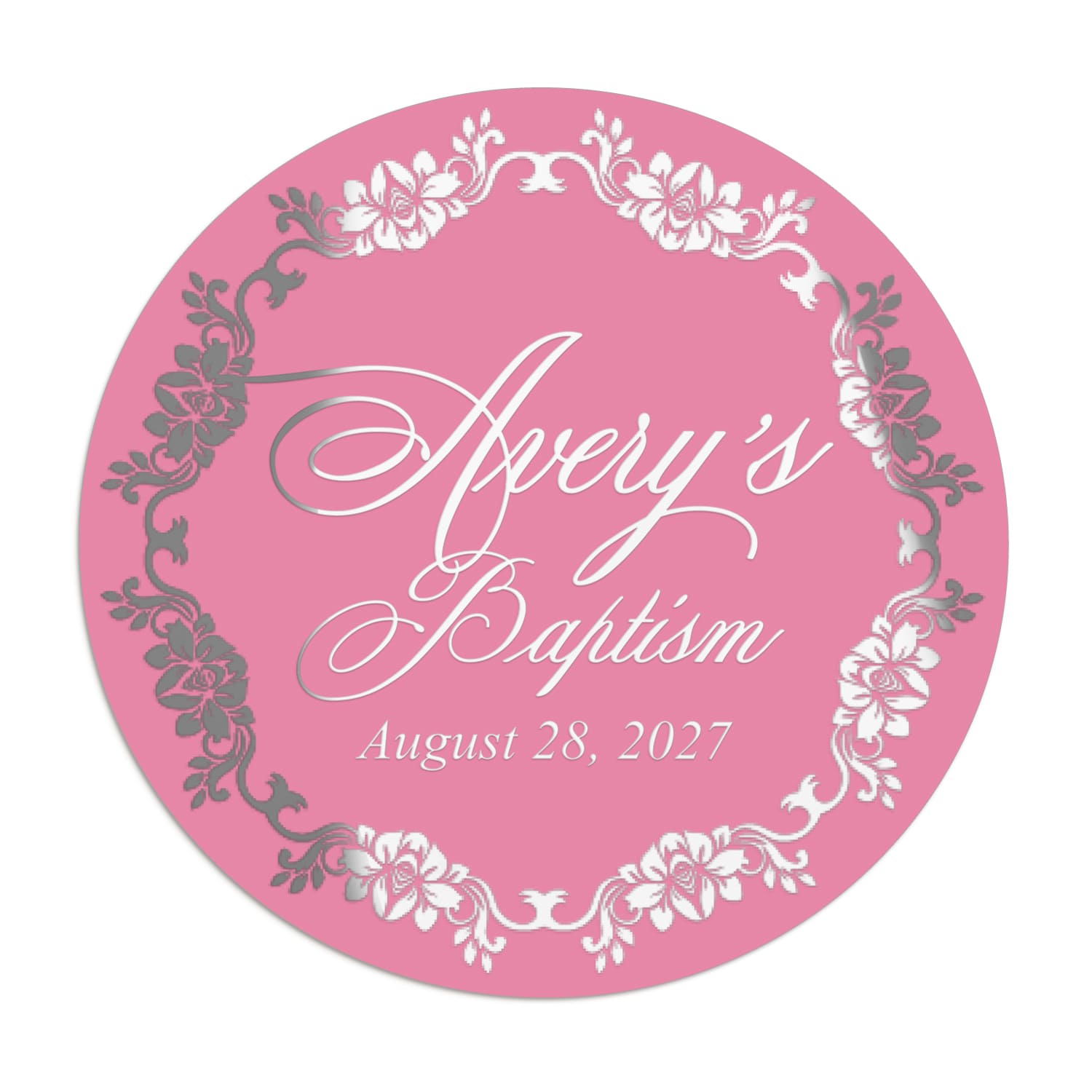 Custom Colorful Gold Foiled Baptism Sticker
