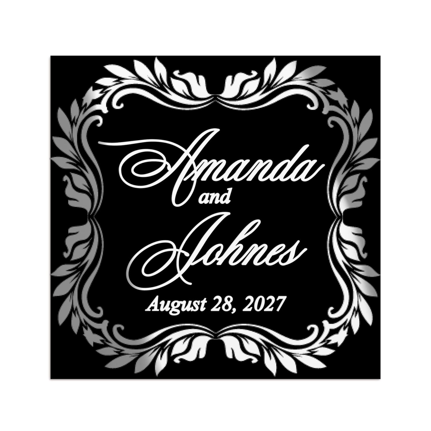 Luxurious Velvet Wedding Favor Stickers with Gold Foil