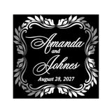 Luxurious Velvet Wedding Favor Stickers with Gold Foil