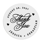 Calligraphy Thank You Wedding Stickers - XOXOKristen