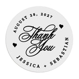 Calligraphy Thank You Wedding Stickers - XOXOKristen