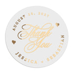 Calligraphy Thank You Wedding Stickers - XOXOKristen
