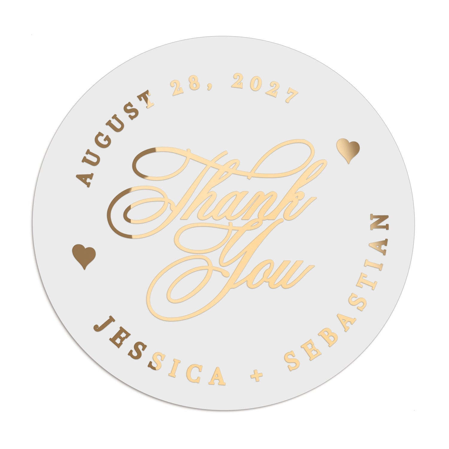 Calligraphy Thank You Wedding Stickers - XOXOKristen