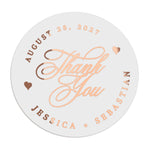 Calligraphy Thank You Wedding Stickers - XOXOKristen