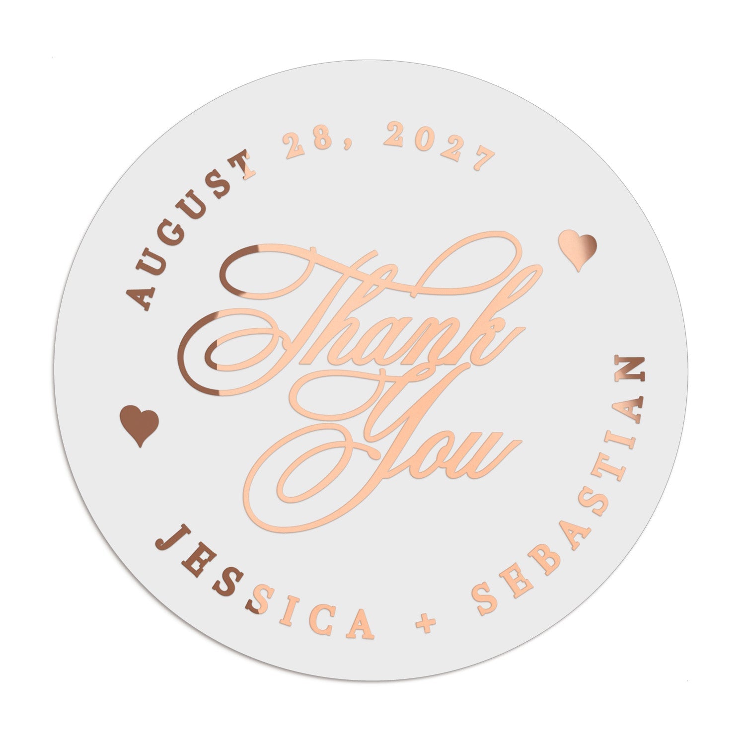 Calligraphy Thank You Wedding Stickers - XOXOKristen