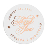 Calligraphy Thank You Wedding Stickers - XOXOKristen