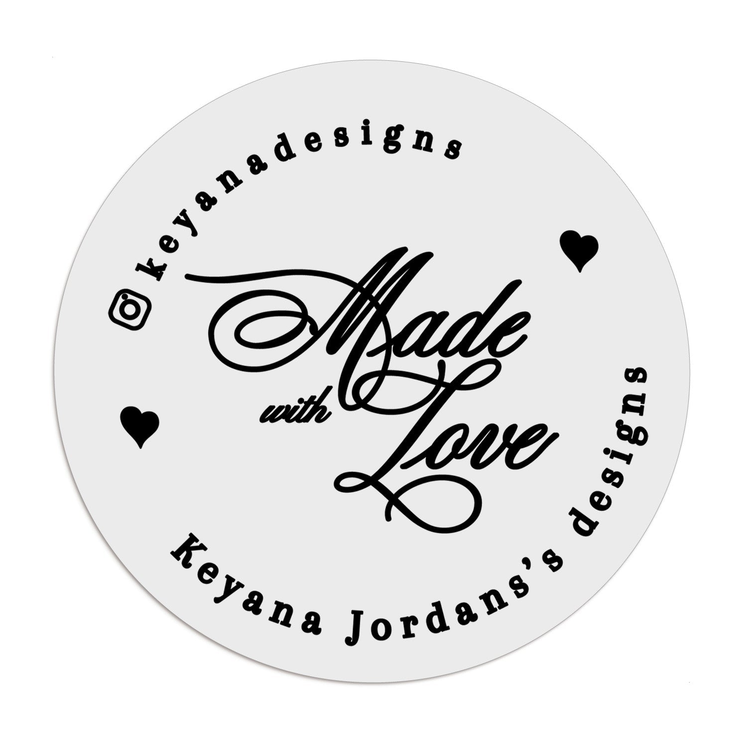 Calligraphy Made with Love Stickers - XOXOKristen