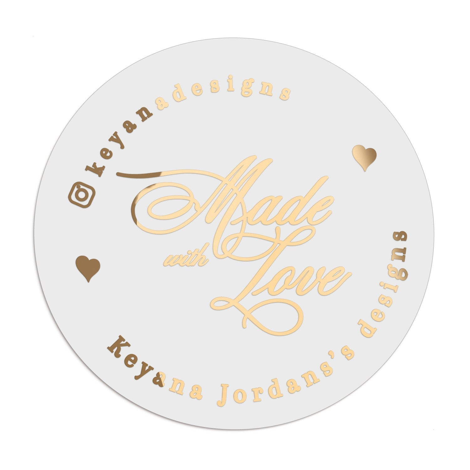 Calligraphy Made with Love Stickers - XOXOKristen