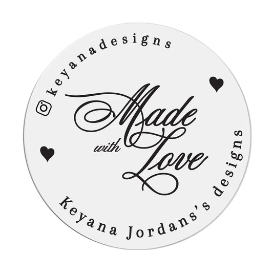 Gold Foiled 'Made with Love' Stickers - Elegant Packaging Labeling Solution - Customizable Design Options - High-Quality Vinyl