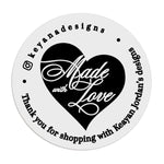 Bold Heart Made with Love Stickers - XOXOKristen
