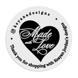 Bold Heart Made with Love Stickers - XOXOKristen