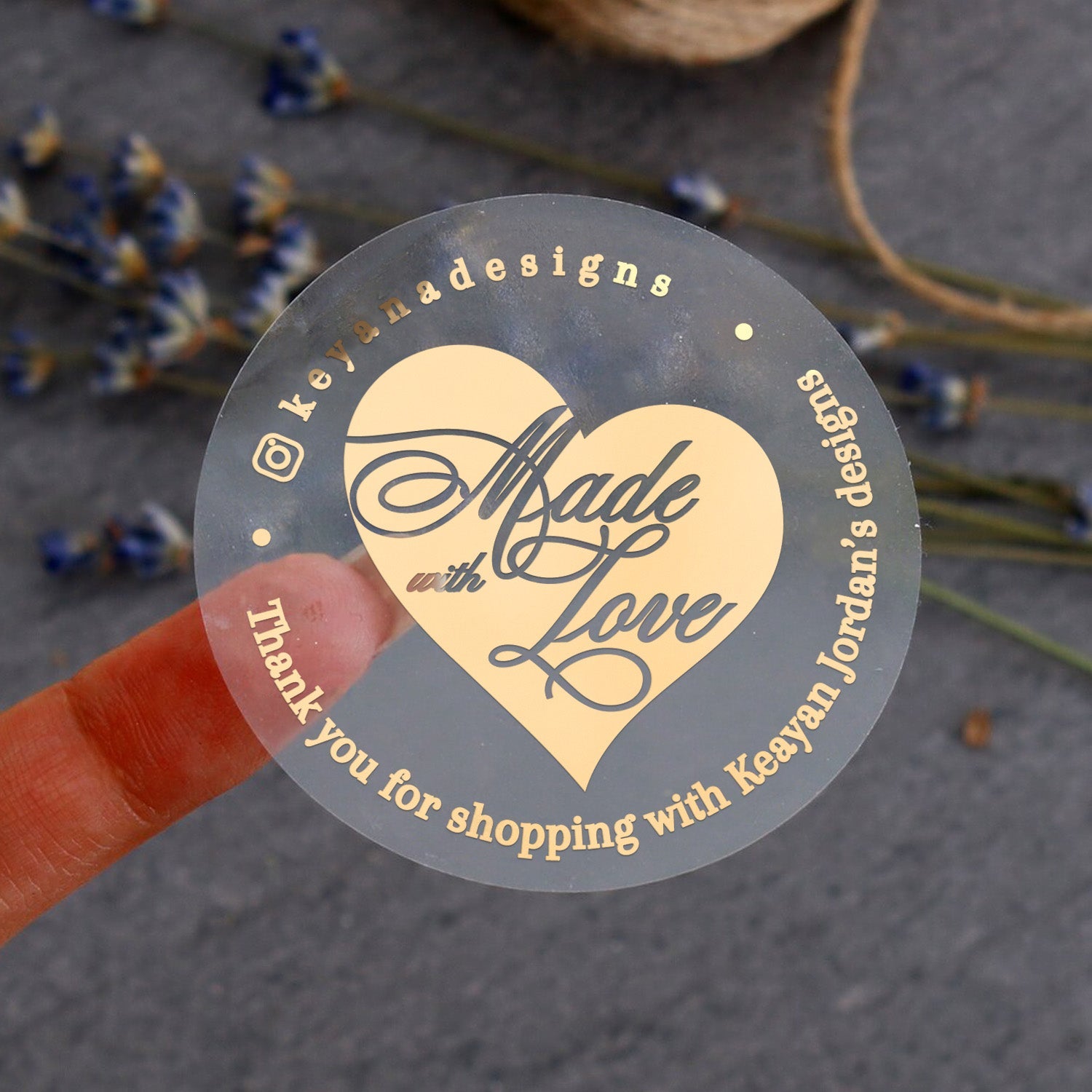 Bold Heart Made with Love Stickers - XOXOKristen
