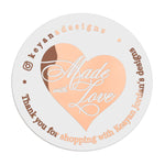 Bold Heart Made with Love Stickers - XOXOKristen