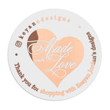 Bold Heart Made with Love Stickers - XOXOKristen