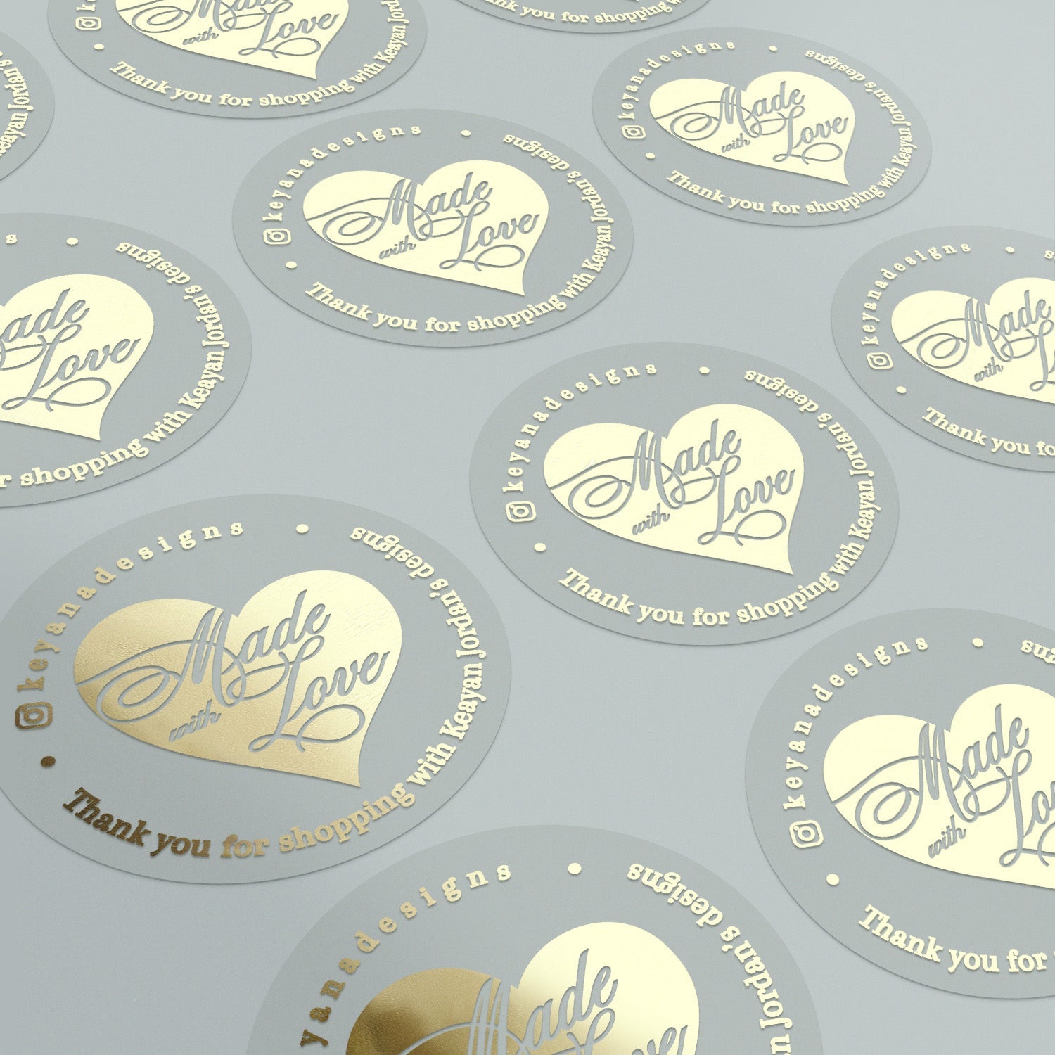 Bold Heart Made with Love Stickers - XOXOKristen