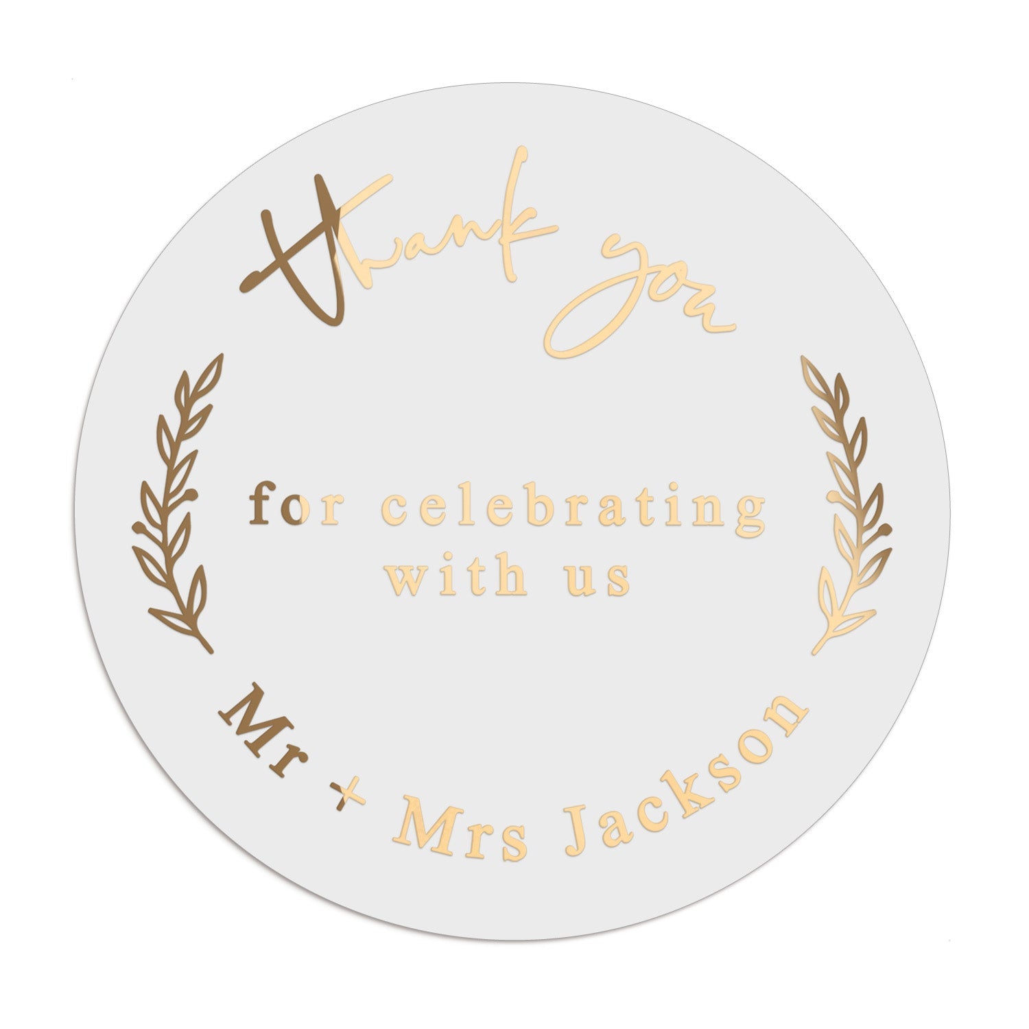 Thank you Wedding Favor Stickers - XOXOKristen
