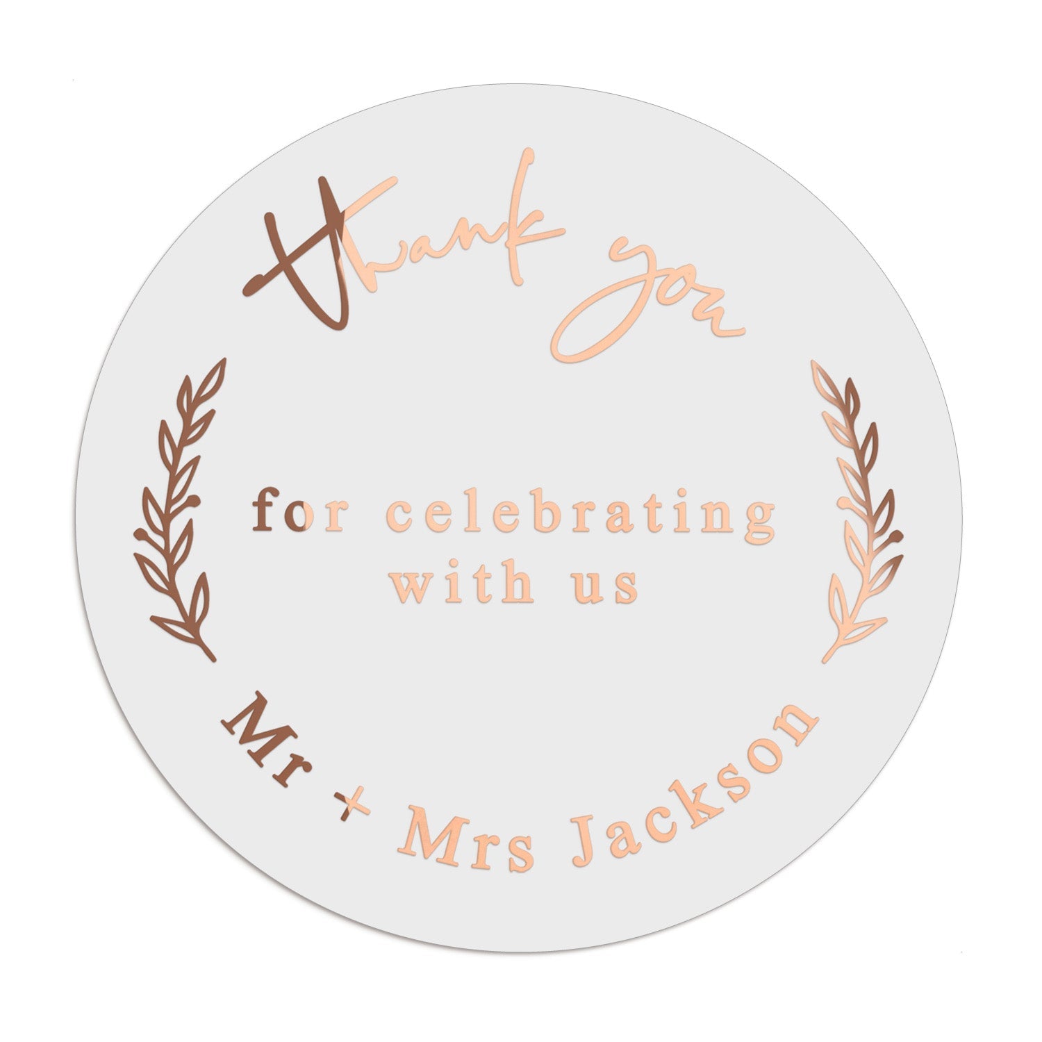 Thank you Wedding Favor Stickers - XOXOKristen