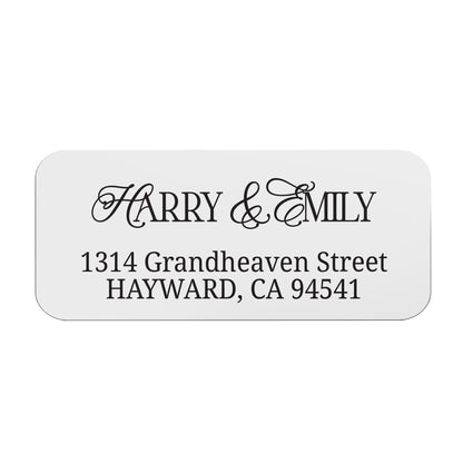 Stylish Return Address Labels for Wedding Stationery - Personalized Design Options - Classic Black Ink - Easy-to-Apply Clear Self-Adhesive Pape