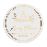 Floral Baptism Favor Stickers - XOXOKristen