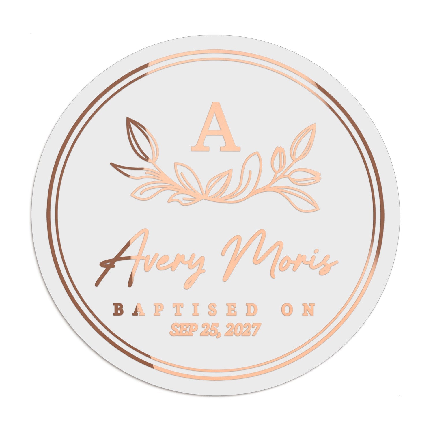 Floral Baptism Favor Stickers - XOXOKristen