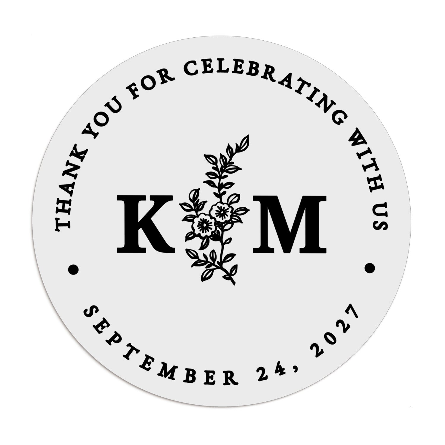 Thank You Wedding Stickers - XOXOKristen