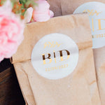 Simple Initials Clear Wedding Sticker - XOXOKristen